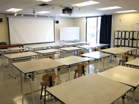 empty art classroom